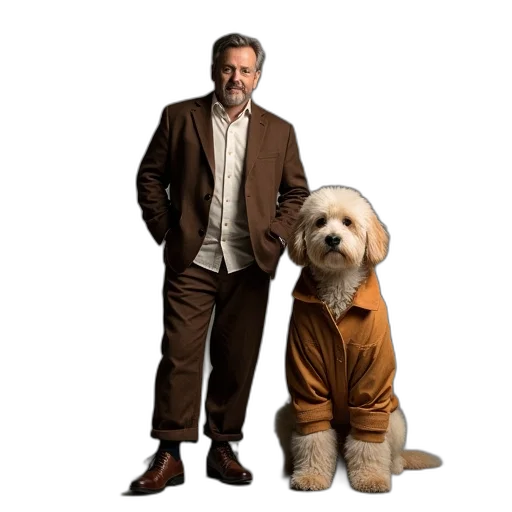 jacket, animal, creature, man transparent PNG cut-out
