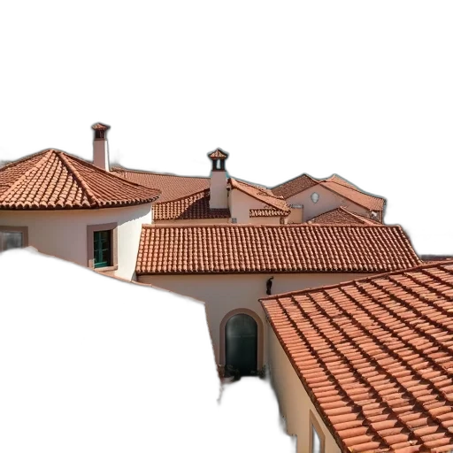 building, umbrella, 3d render, photorealistic transparent PNG cut-out