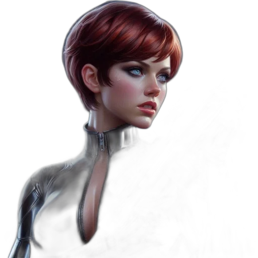 robot, face, concept art, photorealistic transparent PNG cut-out