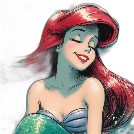 comic book art, watercolor, cartoon, fantasy art transparent PNG cut-out