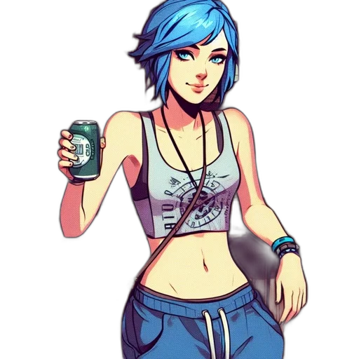 cyberpunk, concept art, pixel art, cartoon transparent PNG cut-out
