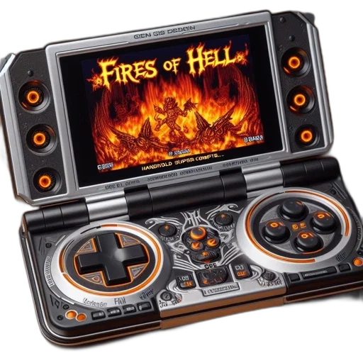 fire, dendan, handheld, gaming transparent PNG cut-out