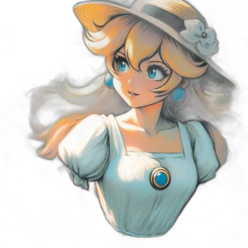 hat, dress, staff, face transparent PNG cut-out