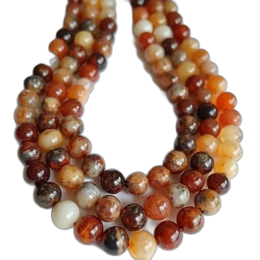 jewelry, earth tones, strand, multi transparent PNG cut-out