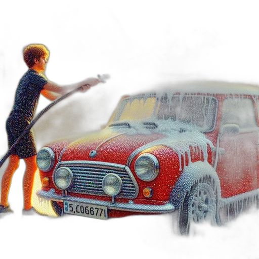 car, photorealistic, watercolor, oil painting transparent PNG cut-out