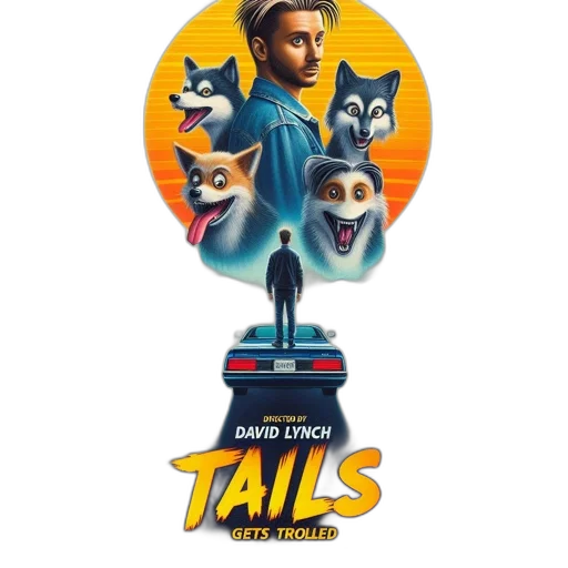 concept art, poster, tails, gets transparent PNG cut-out