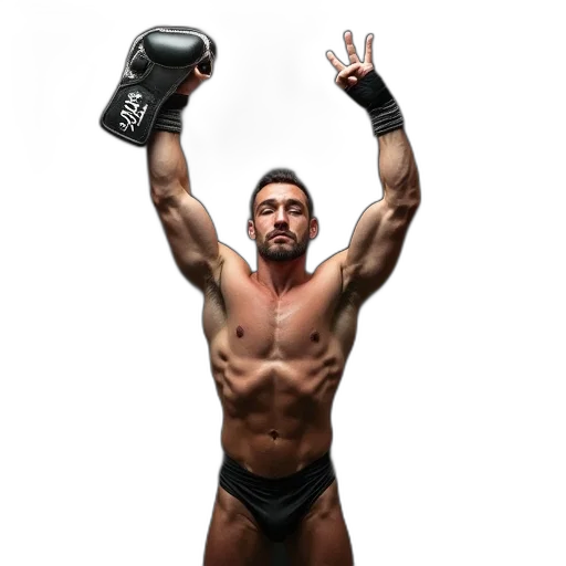animal, photorealistic, wrestler, his transparent PNG cut-out