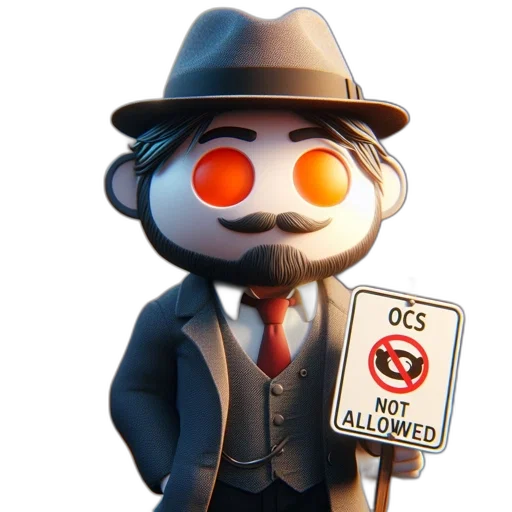 robot, staff, concept art, 3d render transparent PNG cut-out
