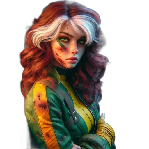 jacket, face, comic book art, fantasy art transparent PNG cut-out