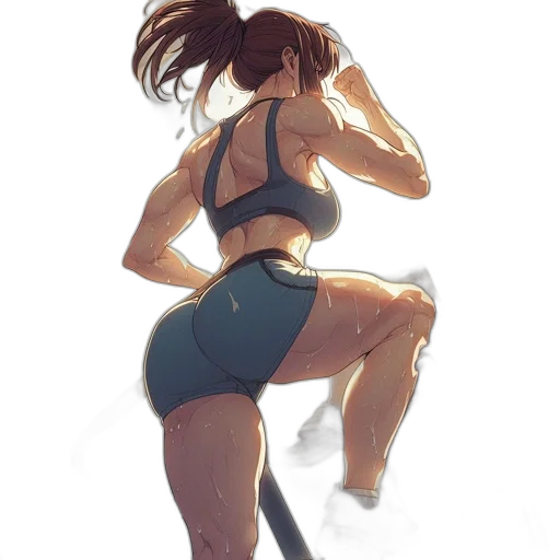 dress, jacket, creature, staff transparent PNG cut-out