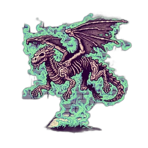 dragon, creature, pixel art, fantasy art transparent PNG cut-out