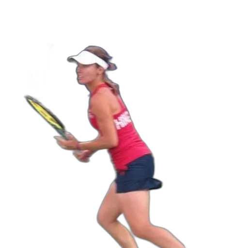 staff, woman, red, tank transparent PNG cut-out