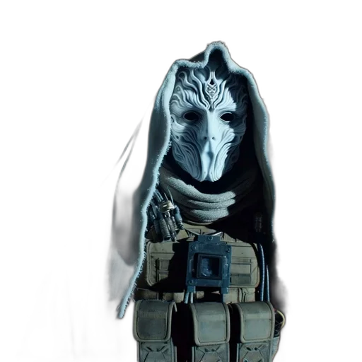 mask, jacket, weapon, face transparent PNG cut-out