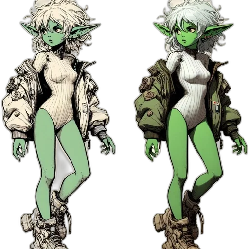 creature, jacket, concept art, pixel art transparent PNG cut-out