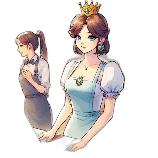 crown, staff, dress, jewelry transparent PNG cut-out