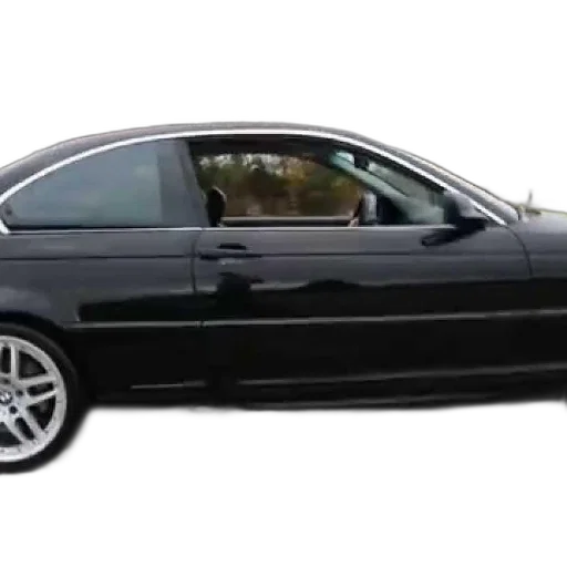 car, photorealistic, black, bmw transparent PNG cut-out