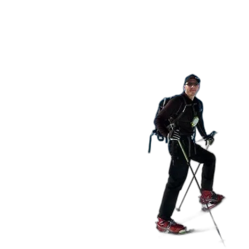 staff, 3d render, man, black transparent PNG cut-out
