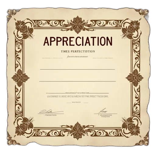 certificate, appreciation, created, word transparent PNG cut-out