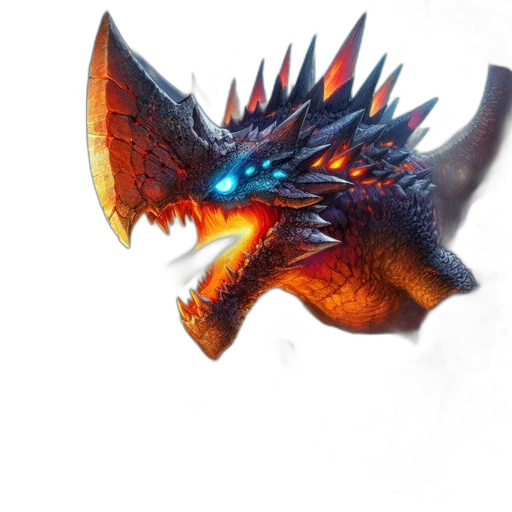 dragon, creature, staff, animal transparent PNG cut-out