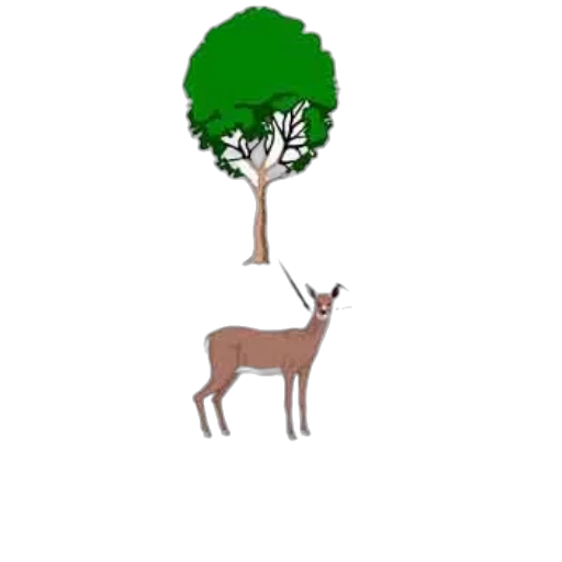 animal, tree, creature, staff transparent PNG cut-out
