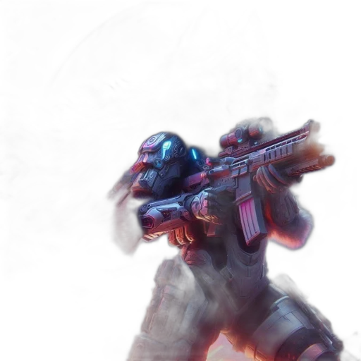 weapon, robot, staff, creature transparent PNG cut-out