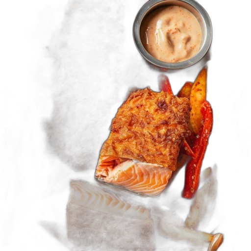 food, photorealistic, golden-brown, breaded transparent PNG cut-out