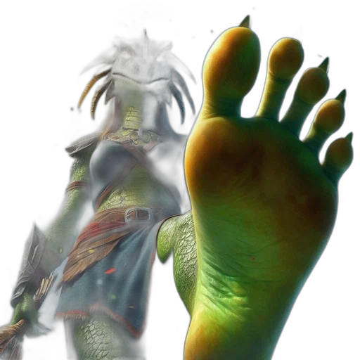 dragon, shoes, creature, weapon transparent PNG cut-out