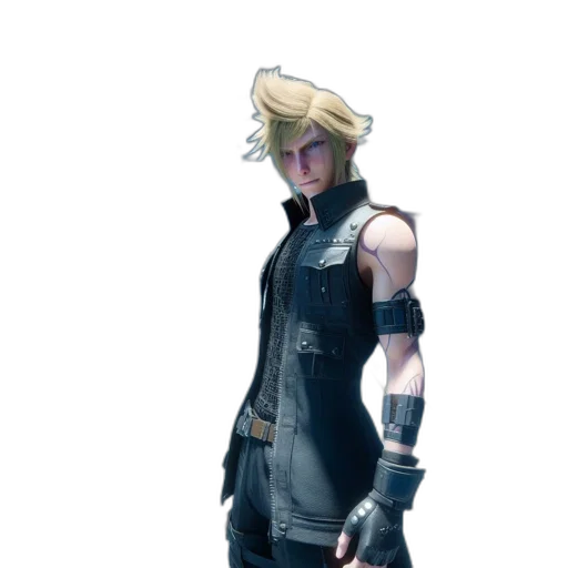 jacket, staff, weapon, mask transparent PNG cut-out