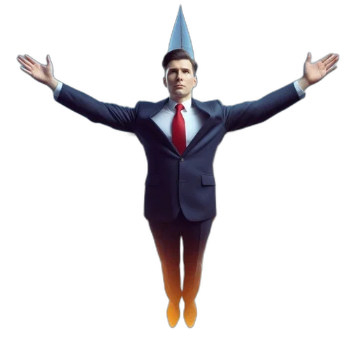 staff, hat, jacket, umbrella transparent PNG cut-out