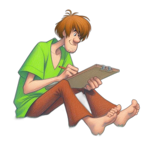 staff, shoes, face, cartoon transparent PNG cut-out