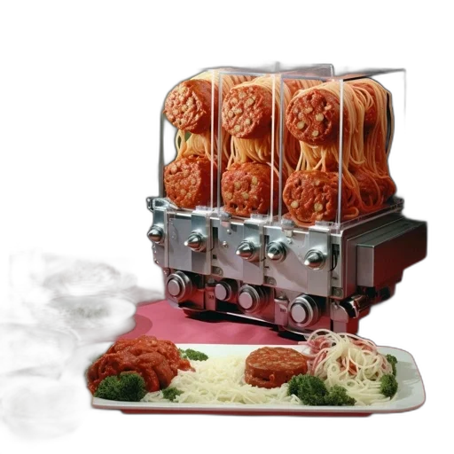food, robot, car, photorealistic transparent PNG cut-out