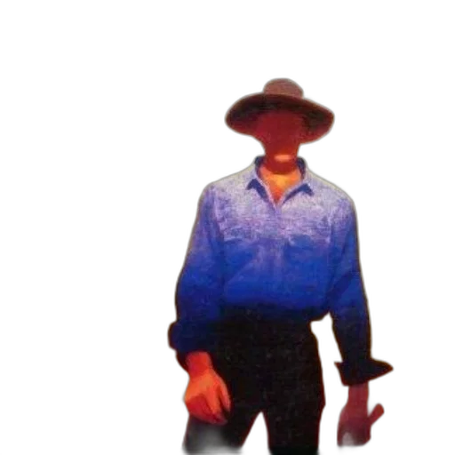jacket, hat, robot, staff transparent PNG cut-out