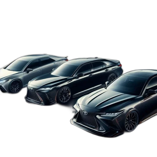 car, 3d render, concept art, photorealistic transparent PNG cut-out