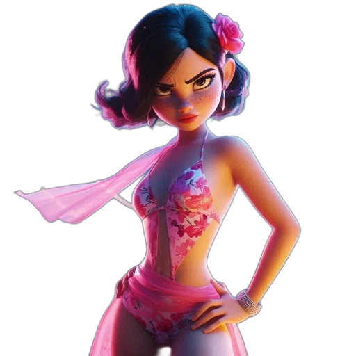 dress, weapon, concept art, 3d render transparent PNG cut-out