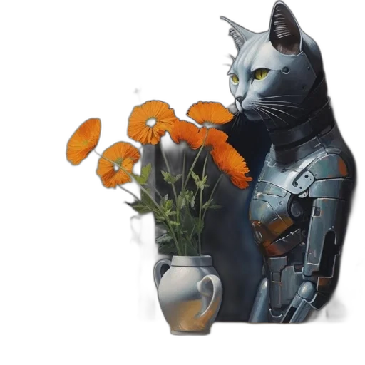 robot, flower, animal, concept art transparent PNG cut-out