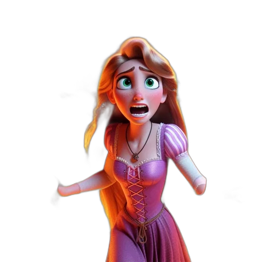 dress, face, 3d render, concept art transparent PNG cut-out