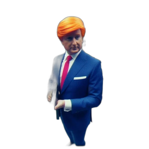 hat, staff, robot, 3d render transparent PNG cut-out