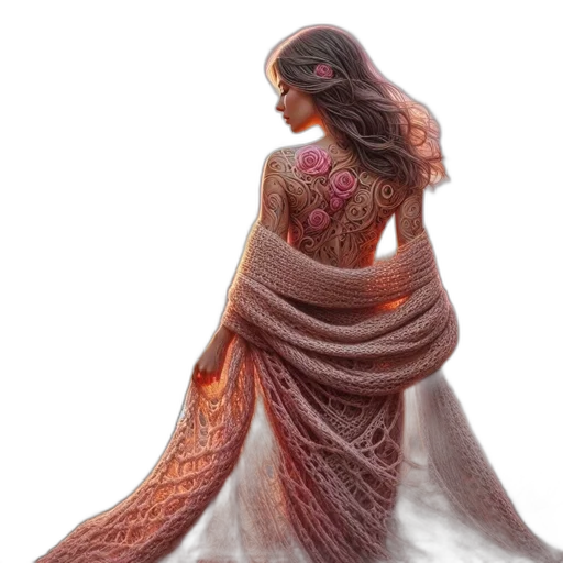dress, jewelry, 3d render, fantasy art transparent PNG cut-out