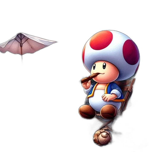 umbrella, hat, creature, concept art transparent PNG cut-out
