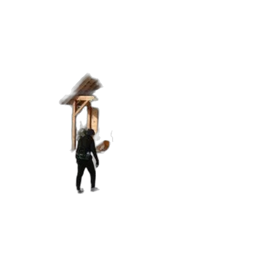 umbrella, staff, hat, robot transparent PNG cut-out