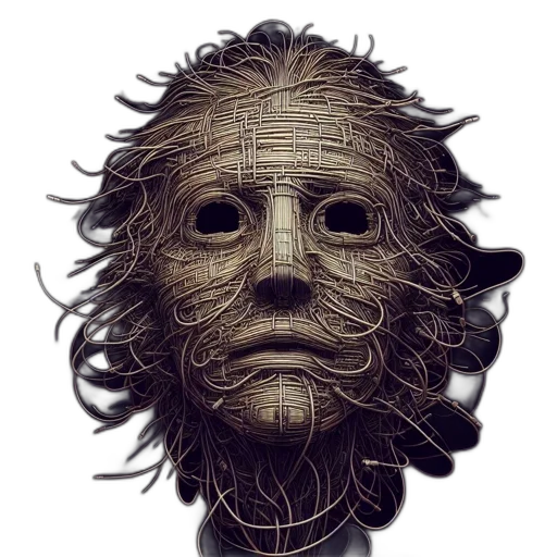 mask, face, creature, hair transparent PNG cut-out
