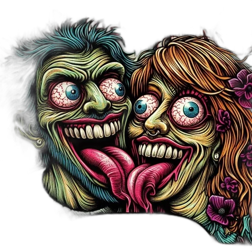 mask, face, creature, comic book art transparent PNG cut-out