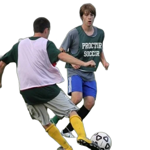 photorealistic, two, soccer, players transparent PNG cut-out