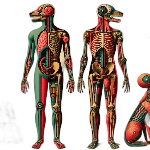 concept art, 3d render, red, steampunk-themed transparent PNG cut-out