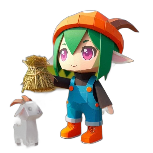 weapon, hat, staff, creature transparent PNG cut-out