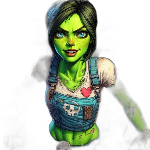 face, comic book art, fantasy art, concept art transparent PNG cut-out