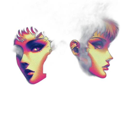 face, mask, crown, concept art transparent PNG cut-out