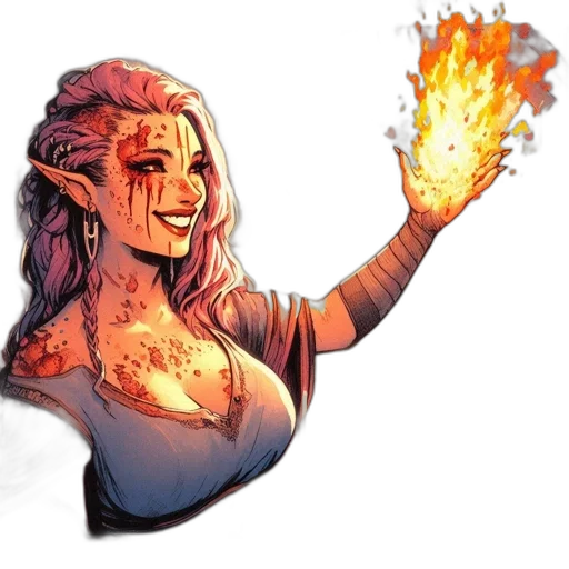 comic book art, concept art, fantasy art, pixel art transparent PNG cut-out