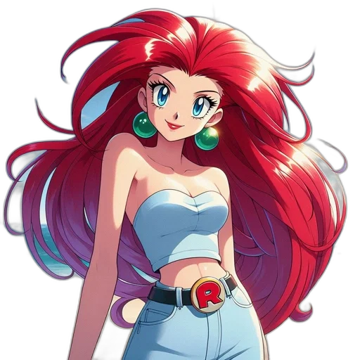 dress, jewelry, hair, staff transparent PNG cut-out