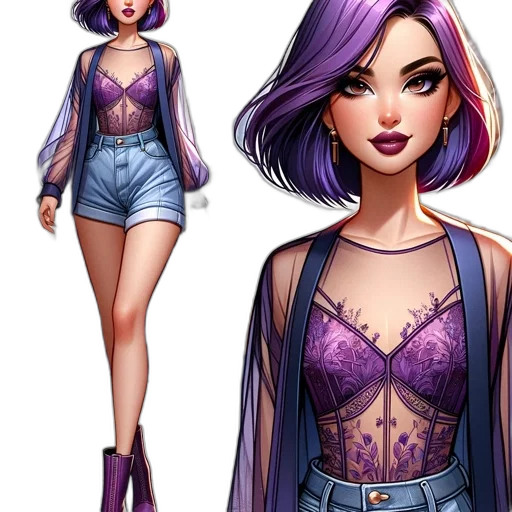 dress, concept art, comic book art, fantasy art transparent PNG cut-out
